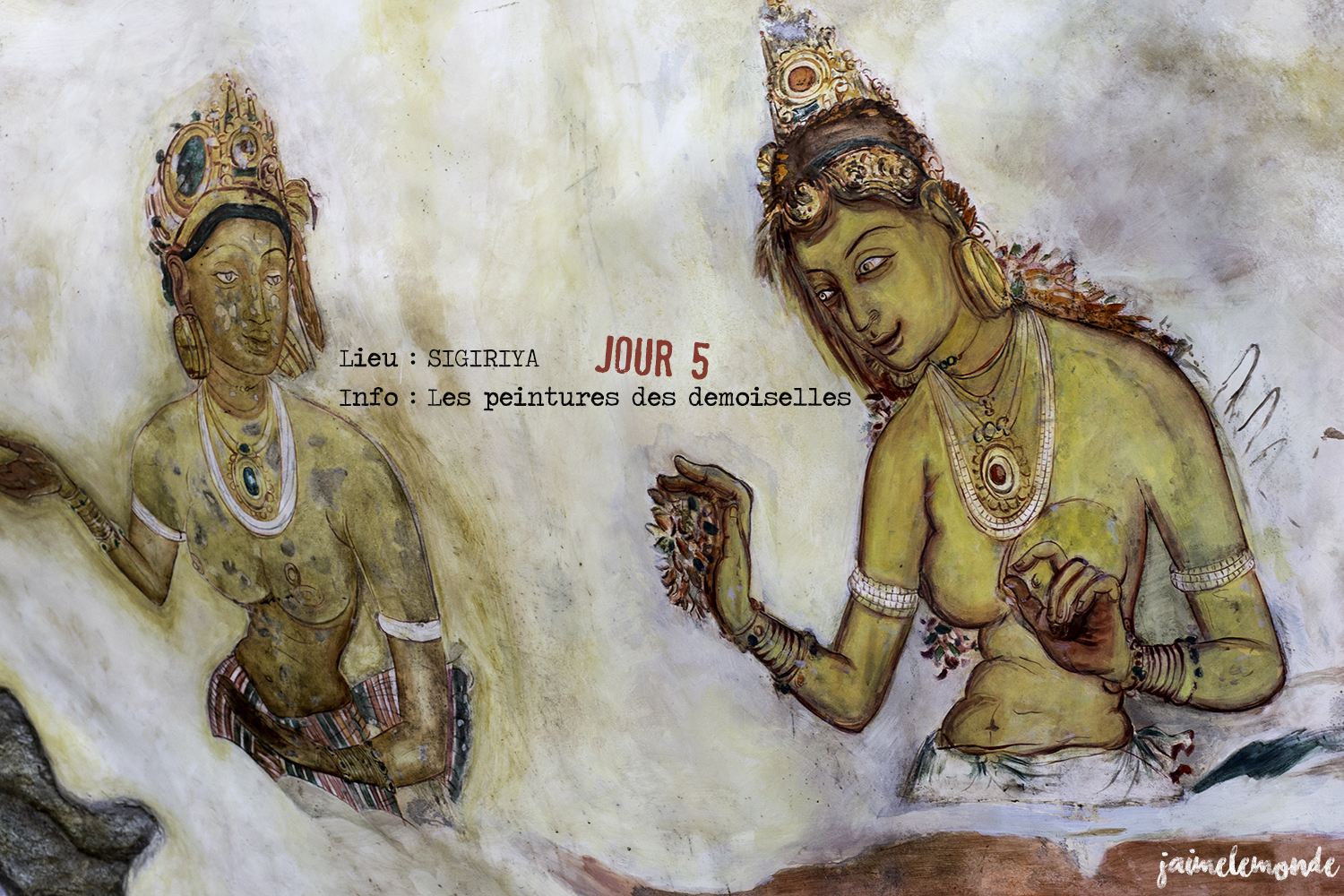 Voyage Sri Lanka - Itinéraire Jour 5 - 3 Sigriya - Peintures des demoiselles - ©jaimelemonde
