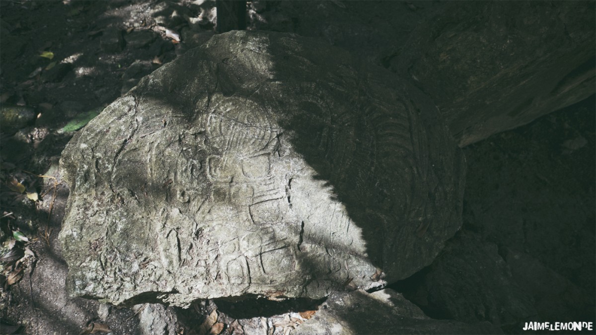Stèle maya à Motul de San José - Guatemala - ©jaimelemonde